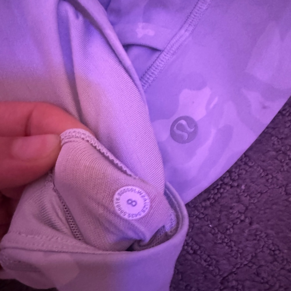 Lululemon Energy Bra Long Line Medium Support, B-D Cup - White Camo - Picture 5 of 5